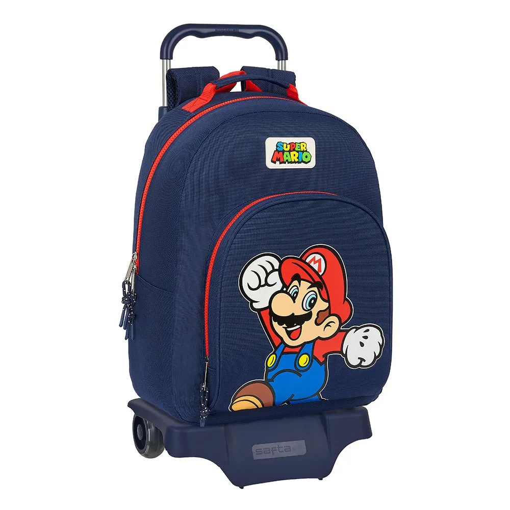 Safta Super Mario World Small Ryggsekk Med Hjul, Multicolor