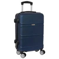 Safta Travel Navy Blue Cabin 20 Twin Wheels Trillekoffert