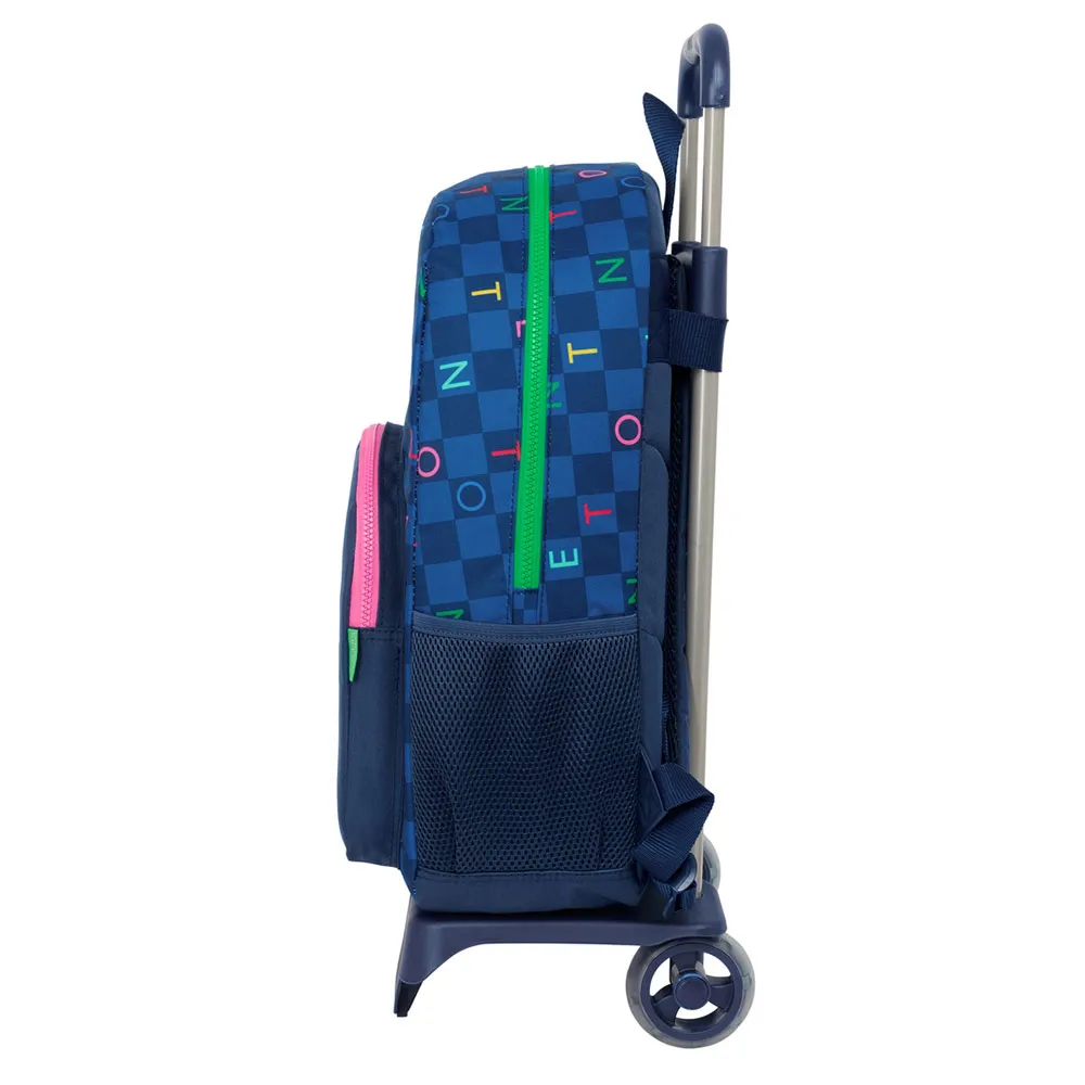 Safta Trolley Benetton Damero Ryggsekk Med Hjul, Multicolor