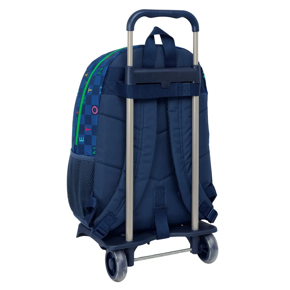 Safta Trolley Benetton Damero Ryggsekk Med Hjul, Multicolor