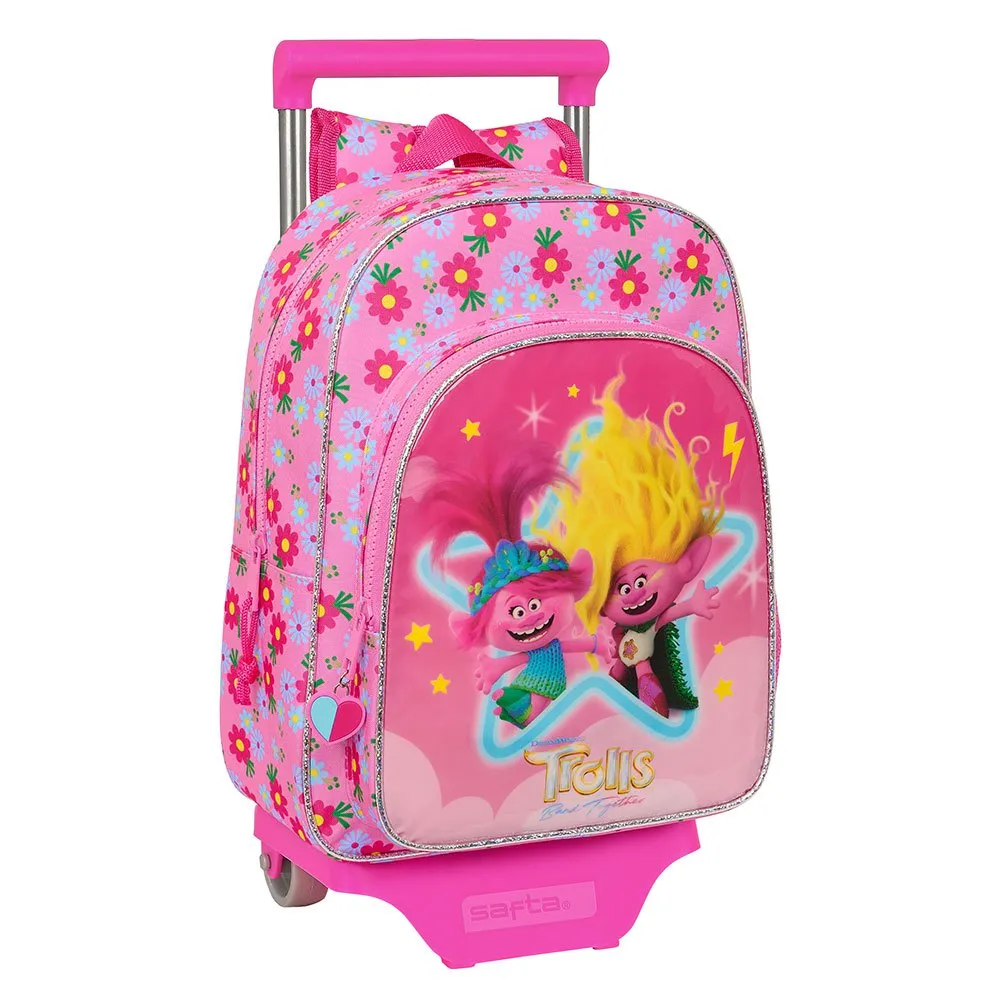 Safta Trolls 3 Ryggsekk Med Hjul, Multicolor