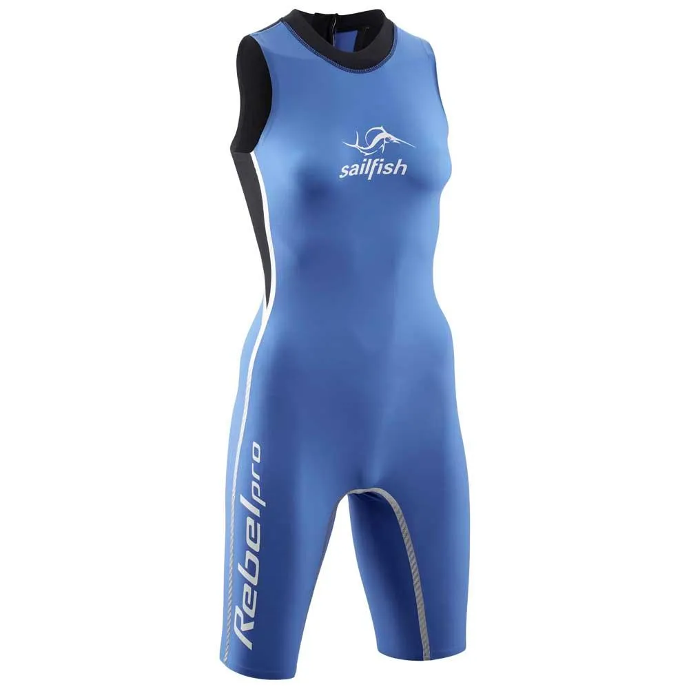 sailfish Rebel Pro Back Zip Competition Ermeløs Triatlon-drakt female, Blue