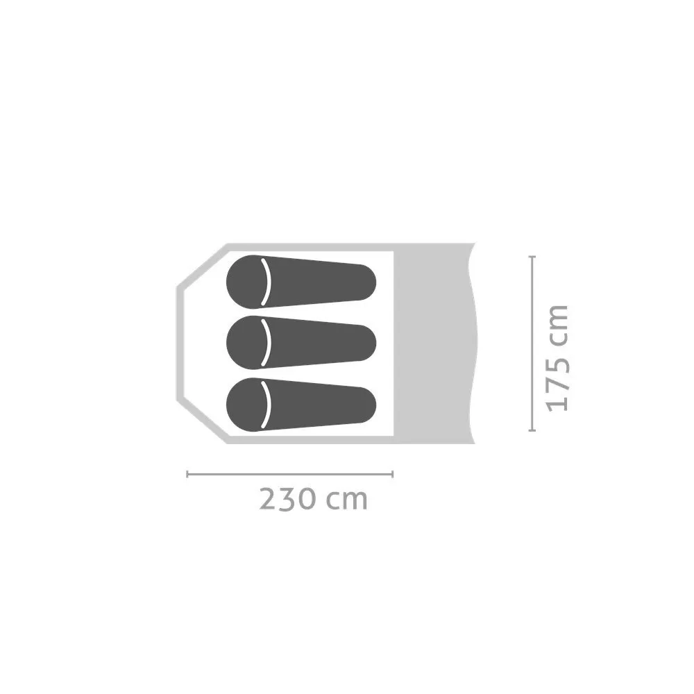 Salewa Alpine Hut Iii Telt, Cactus / grey, 3 Steder