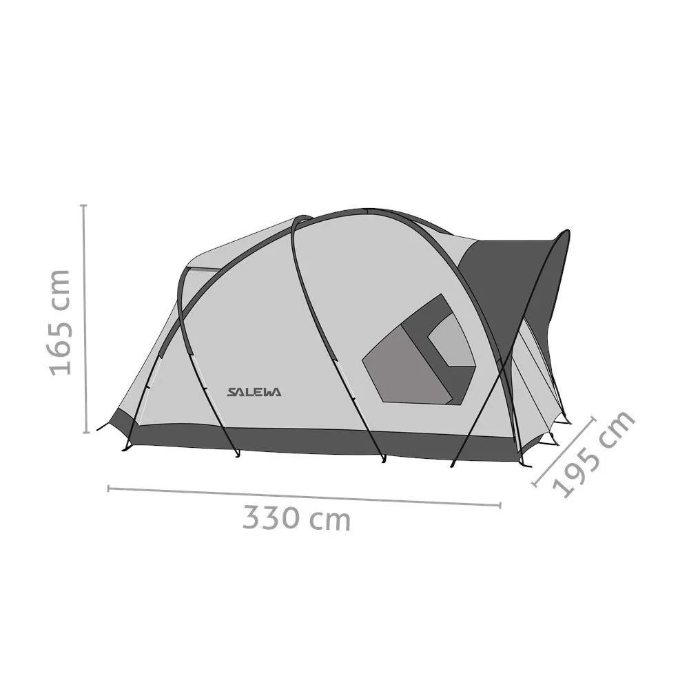 Salewa Alpine Hut Iii Telt, Cactus / grey, 3 Steder