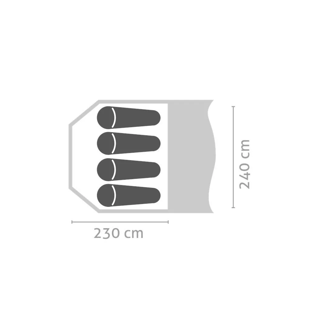 Salewa Alpine Hut Iv Telt, Cactus / grey, 4 Steder Salewa Alpine Hut Iv Telt, Cactus / grey, 4 Steder