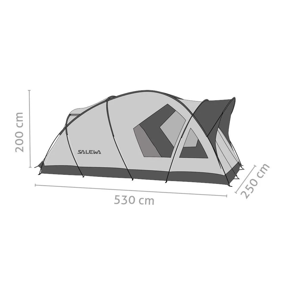 Salewa Alpine Lodge Iv Telt, Cactus / grey, 4 Steder Salewa Alpine Lodge Iv Telt, Cactus / grey, 4 Steder