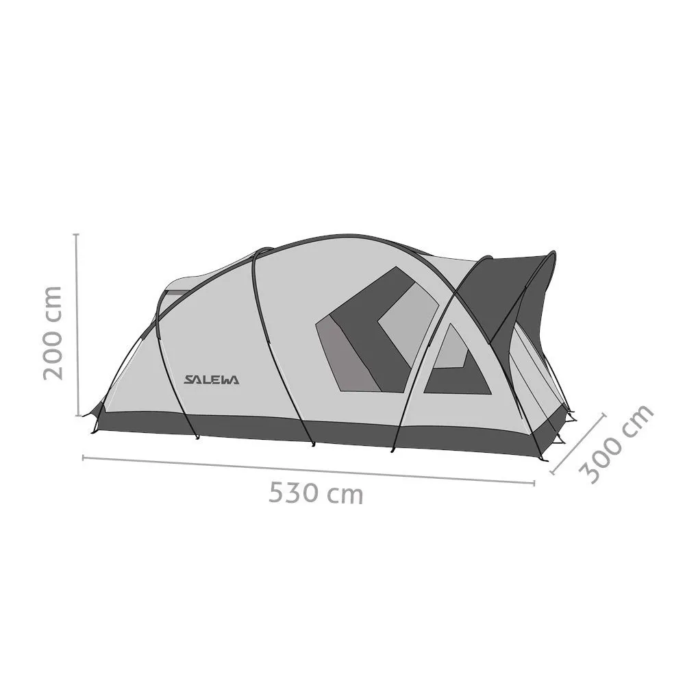 Salewa Alpine Lodge V Telt, Cactus / grey, 5 Steder