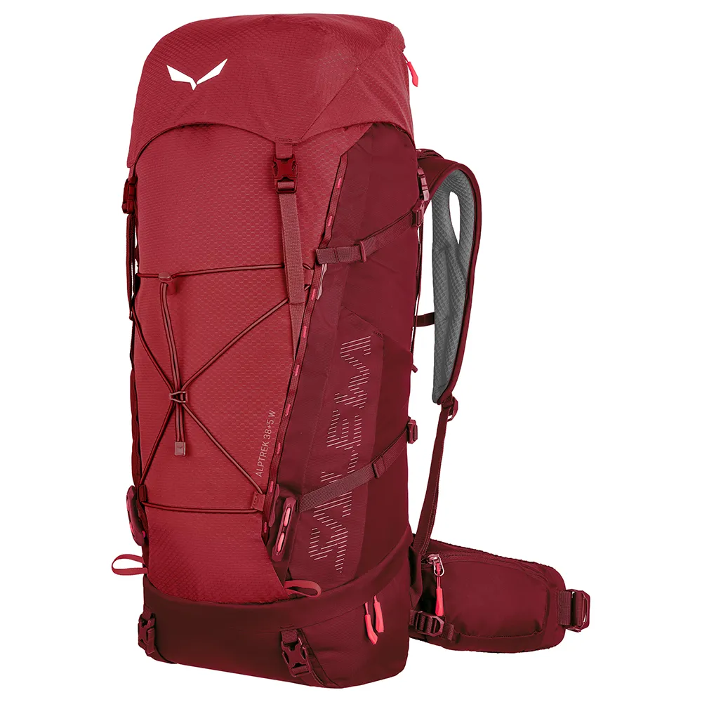 Salewa Alptreck 38+5l Dame Ryggsekk, Pompeian red / syrah