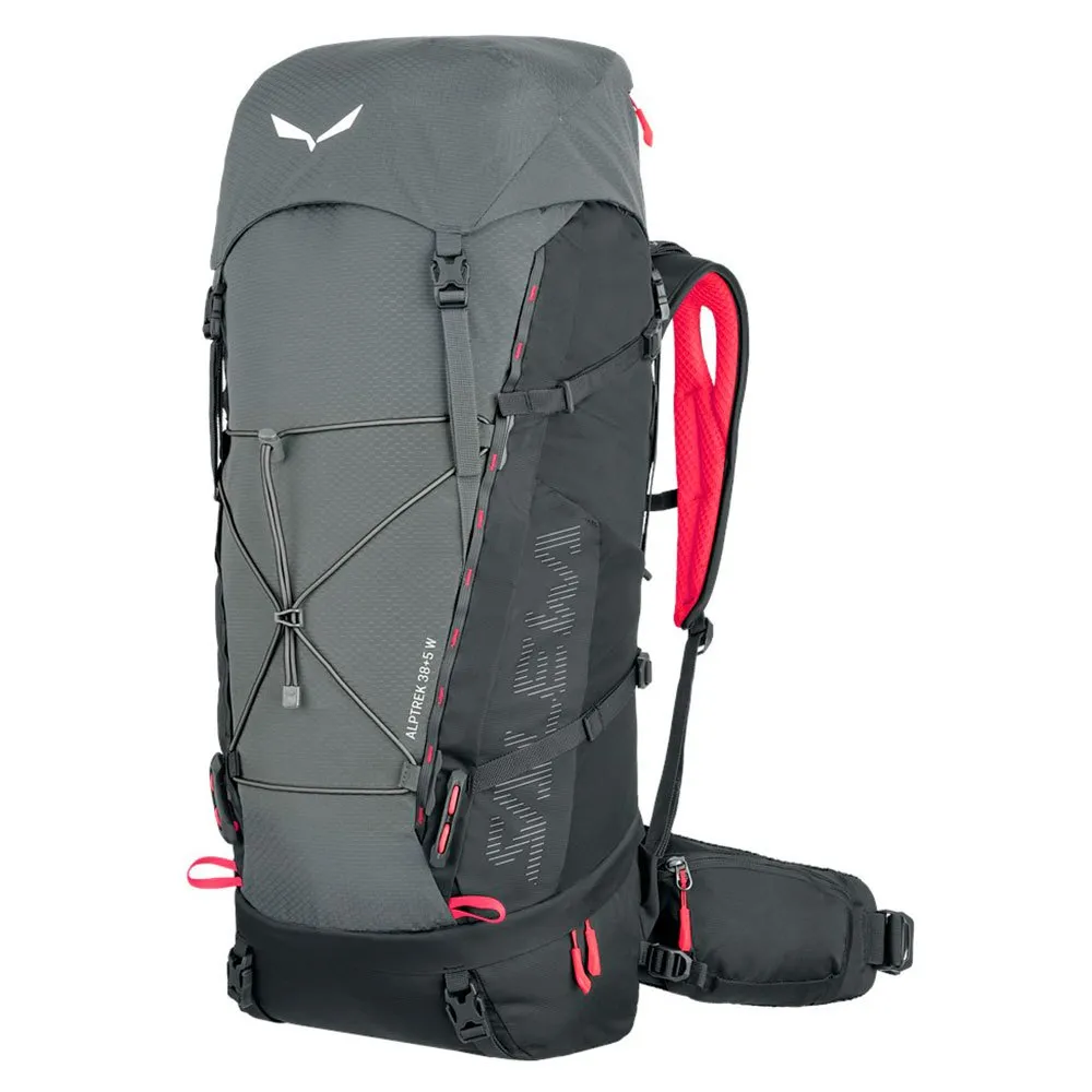 Salewa Alptrek 38+5l Dame Ryggsekk, Quiet shade / fluo coral