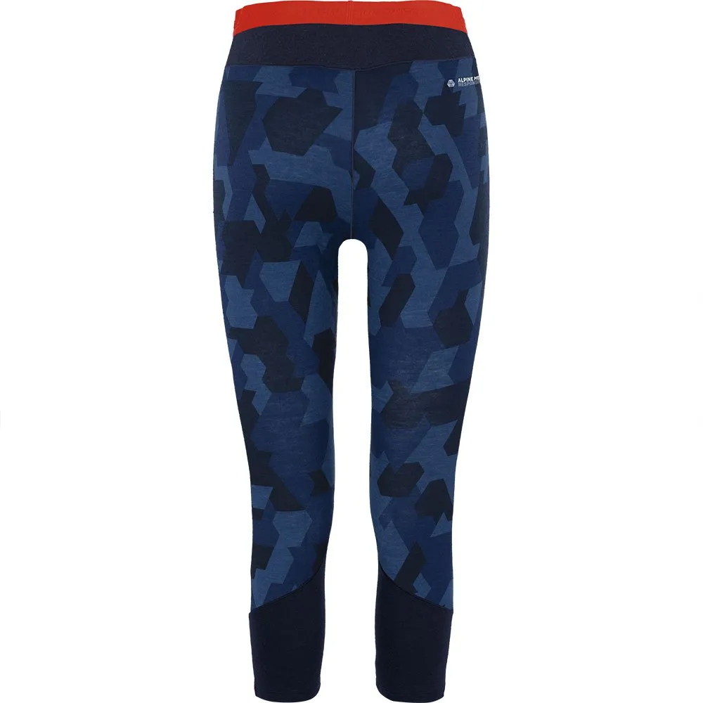 Salewa Cristallo Warm Alpine Merino Responsive 3/4 Baselag Bukser, Navy blazer