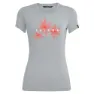 Salewa Lines Graphic Kortarmet T-skjorte, Heather grey melange / flowers