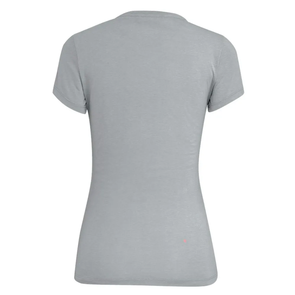 Salewa Lines Graphic Kortarmet T-skjorte, Heather grey melange / flowers