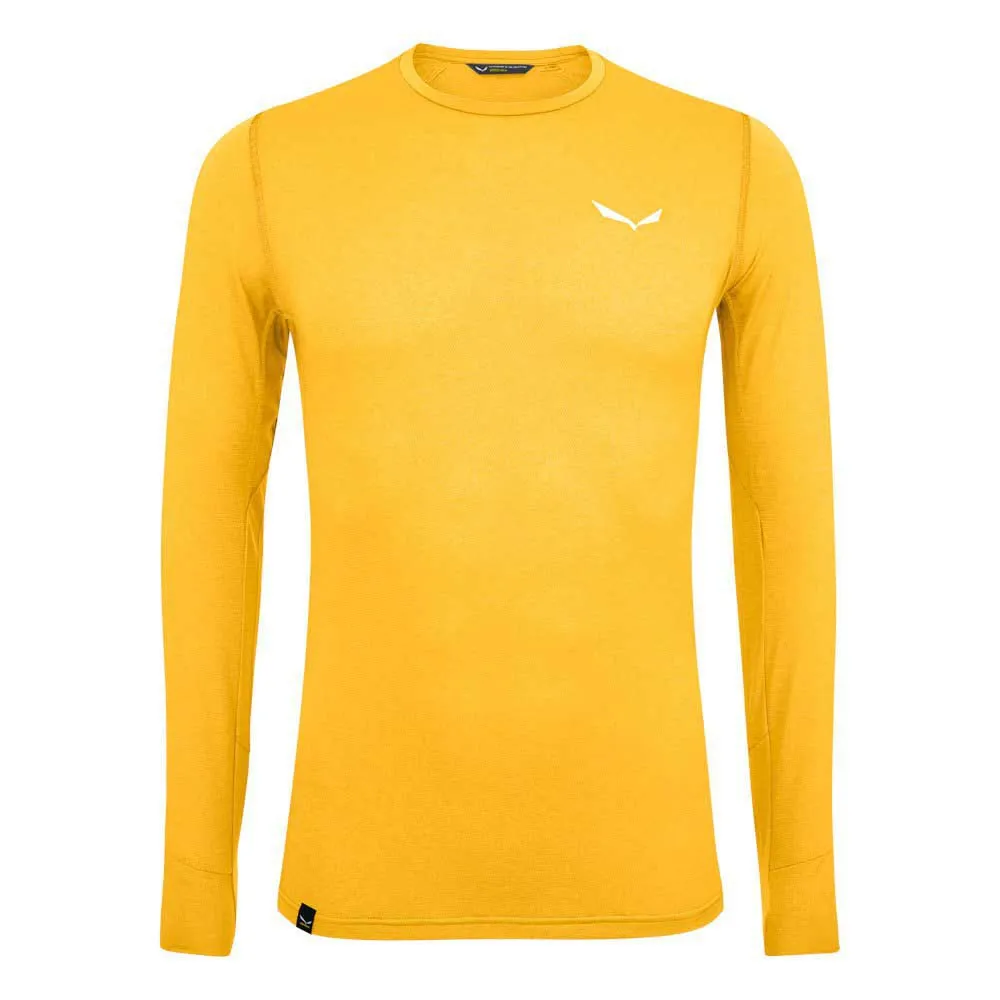 Salewa Pedroc Hybrid 2 Dryton Langarmet T-skjorte, Gold melange