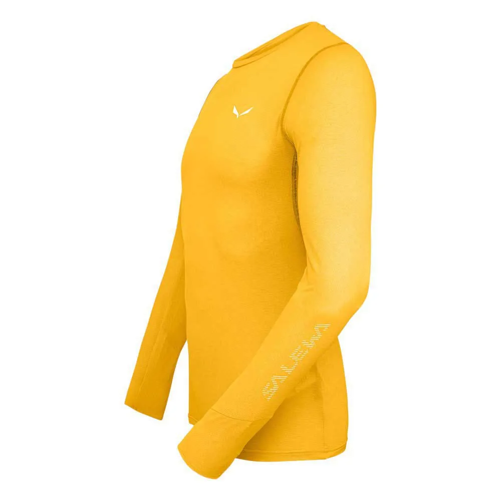 Salewa Pedroc Hybrid 2 Dryton Langarmet T-skjorte, Gold melange