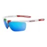 Salice 019 Ita Solbriller, White ita, Mirror Blue/CAT3