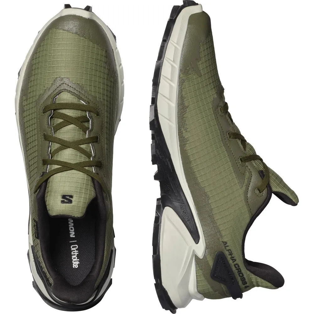 Salomon Alphacross 4 Goretex Trailsko Refurbished, Deep lichen green / vanilla ice / olive night