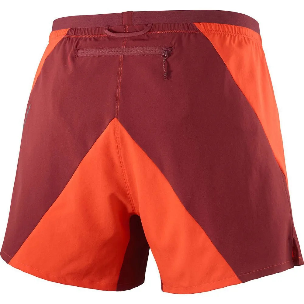 Salomon Cross 5´´ Shorts male, Fiery red / cabernet
