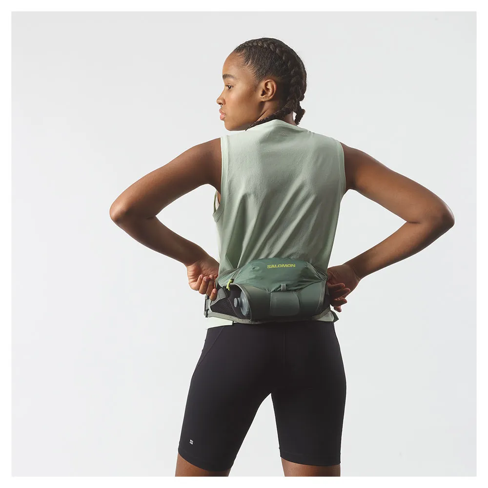 Salomon Cross Belt 1 Bottle Hydreringsmidjeveske, Green milieu / agave green / sharp gree, One Size