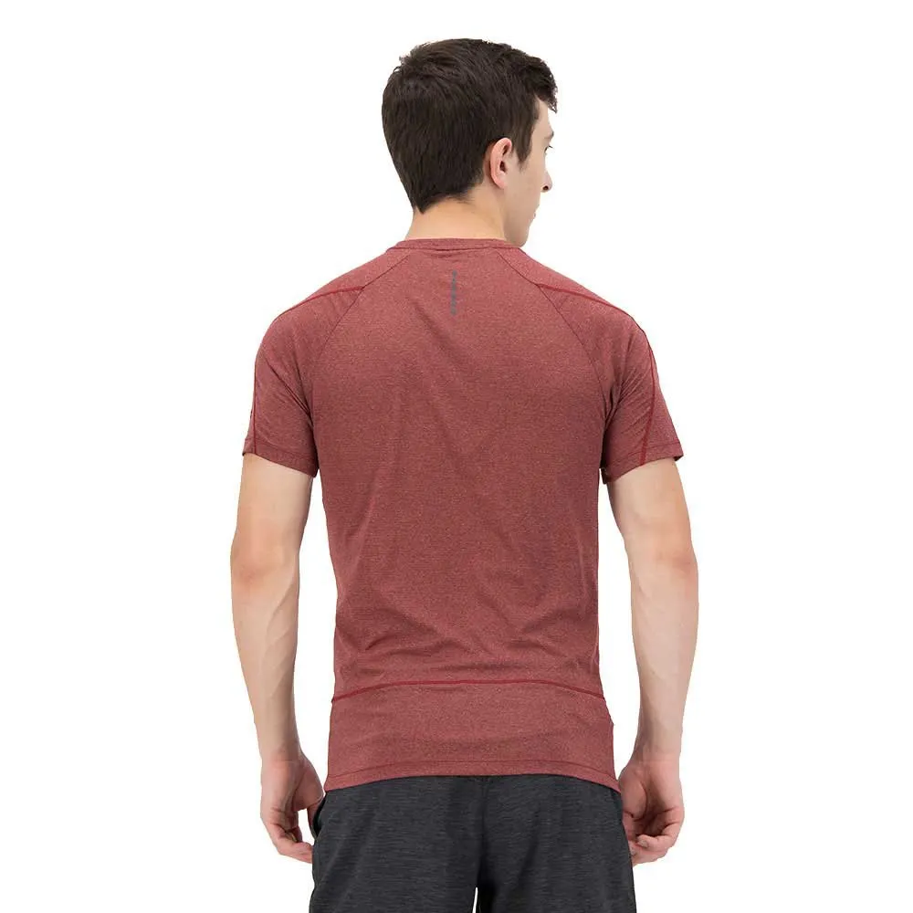 Salomon Cross Run Graphic Kortarmet T-skjorte male, Cabernet / dark denim / heather Salomon Cross Run Graphic Kortarmet T-skjorte male, Cabernet / dark denim / heather