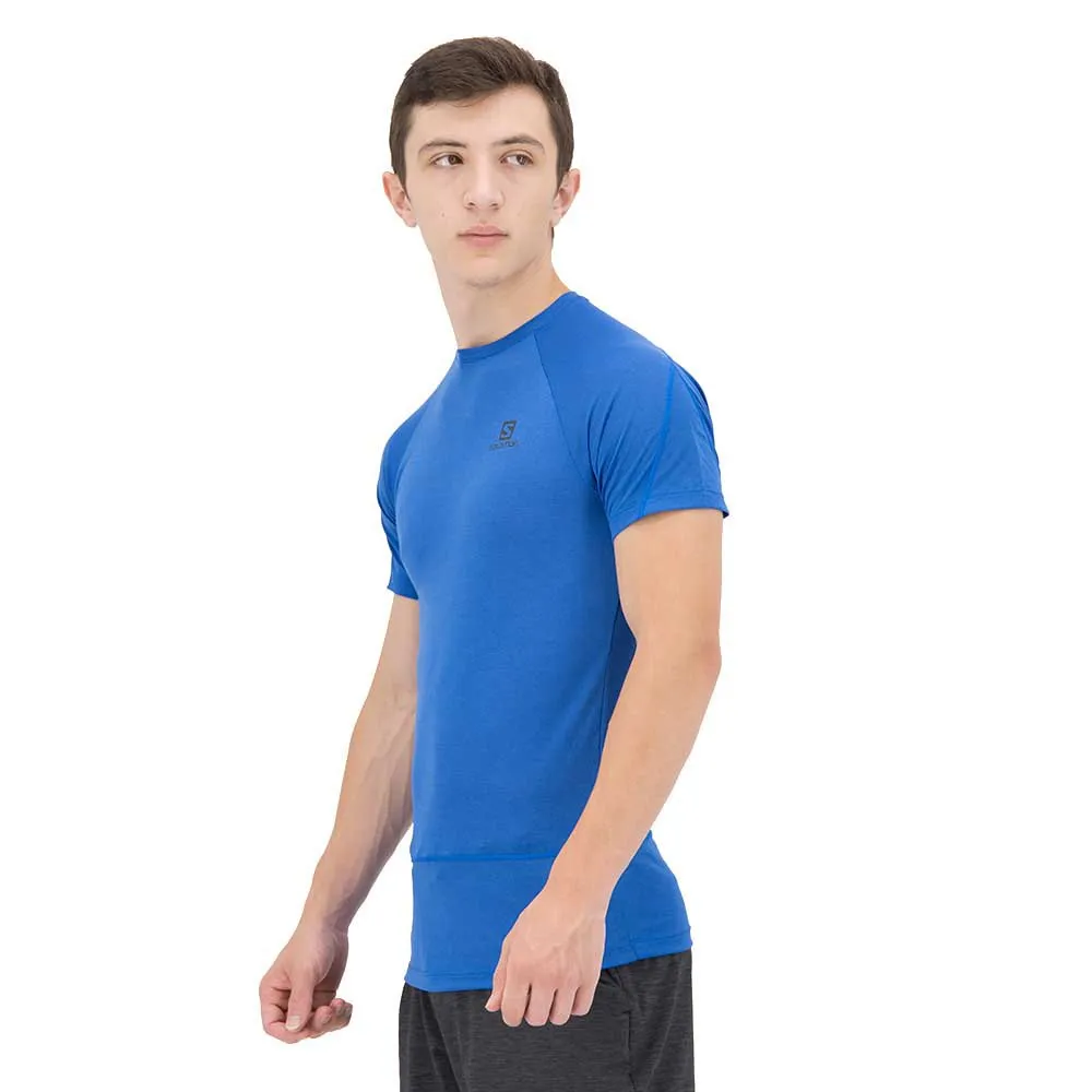 Salomon Cross Run Kortarmet T-skjorte male, Nautical blue