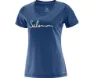 Salomon Mazy Graphic SS Tee Women, Deep cobalt