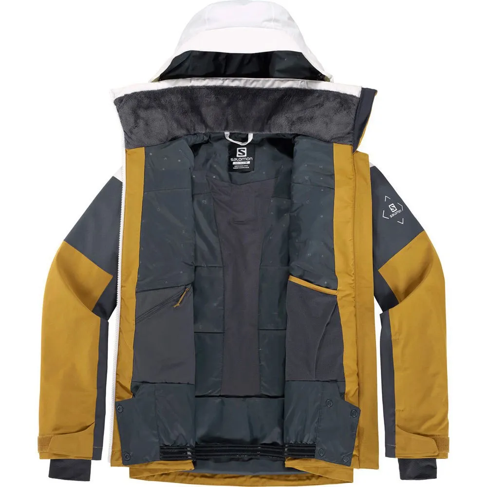 Salomon Slalom Jakke, White / ebony / cumin