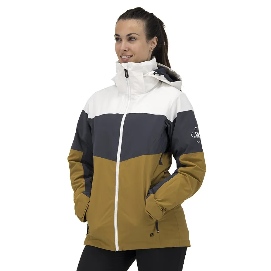 Salomon Slalom Jakke, White / ebony / cumin