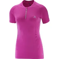 Salomon Women's Lightning Pro Short Sleeve Zip Tee