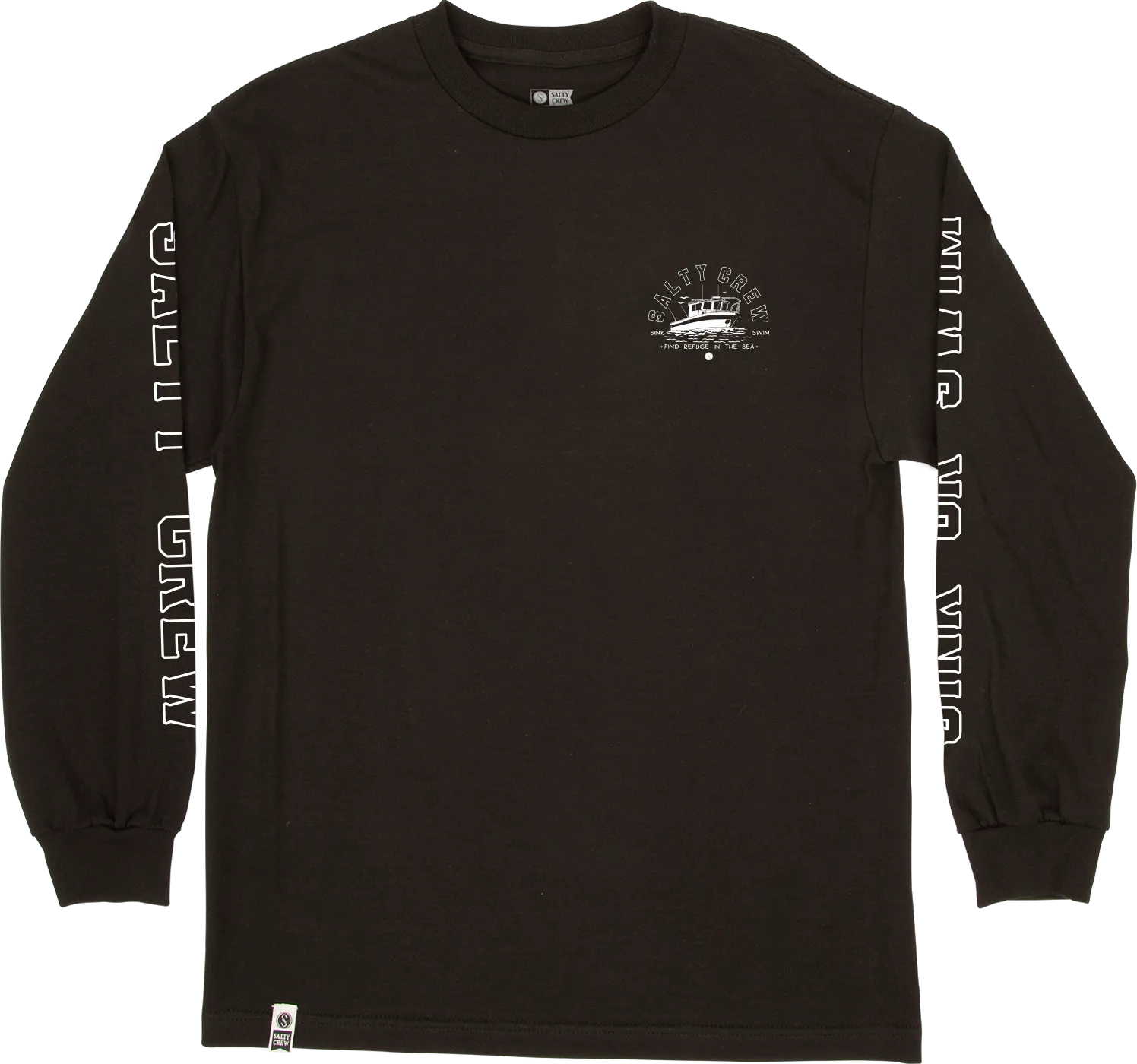 Salty Crew Men's Outboard Standard L/S Tee, Black