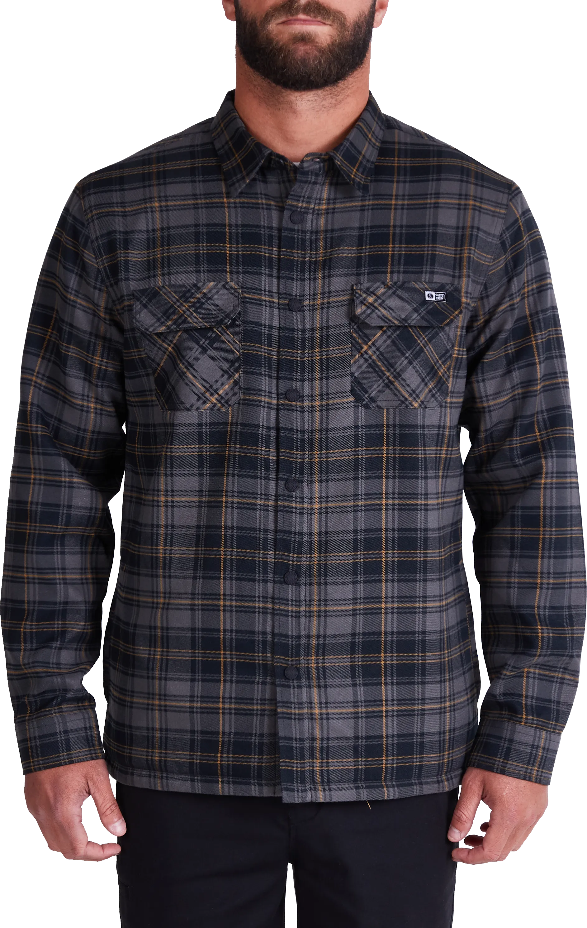 Salty Crew Men's Shipyard Tech Shacket, Black
