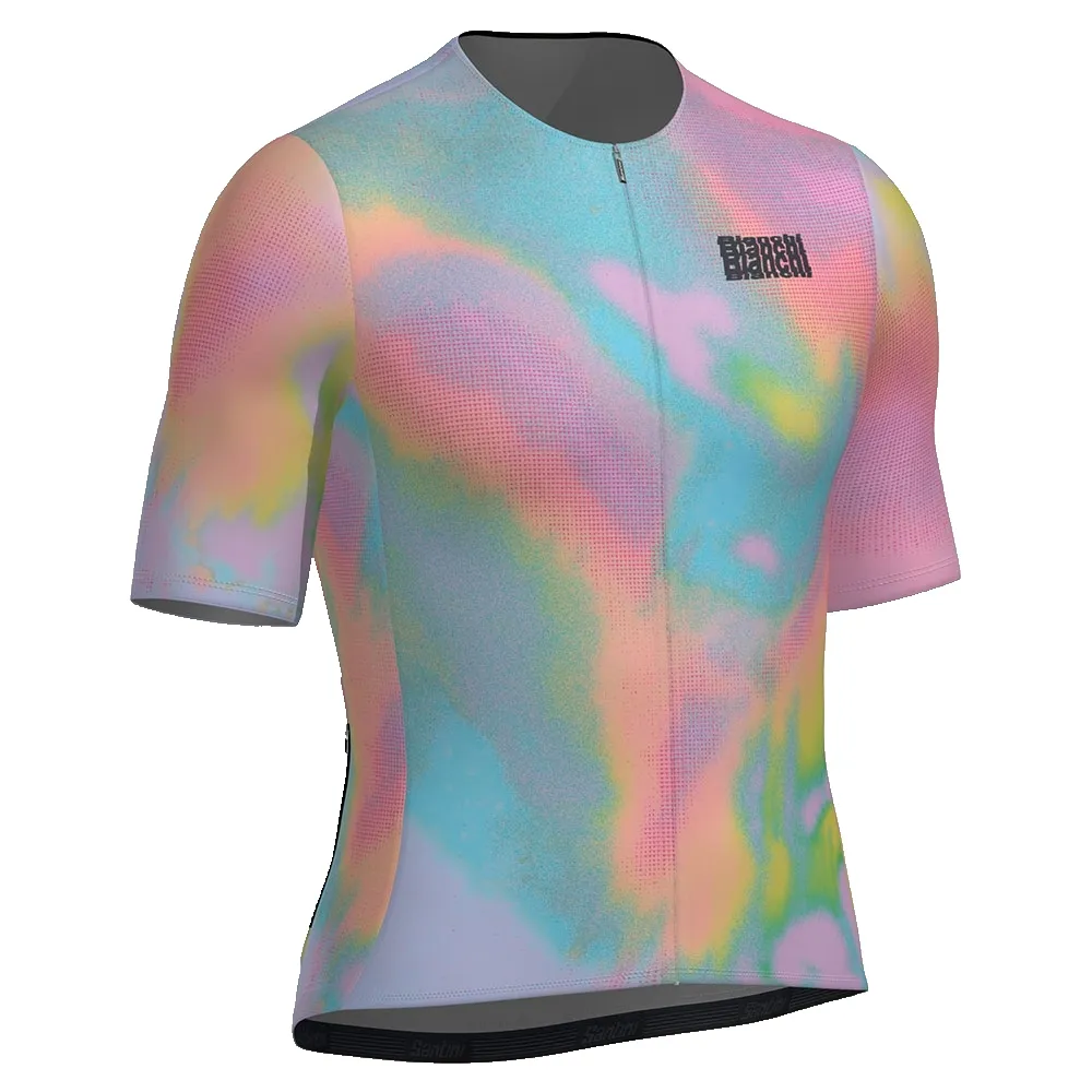Santini Bianchi Milano Pop 2025 Kort Ermet Trøye Santini Bianchi Milano Pop 2025 Kort Ermet Trøye