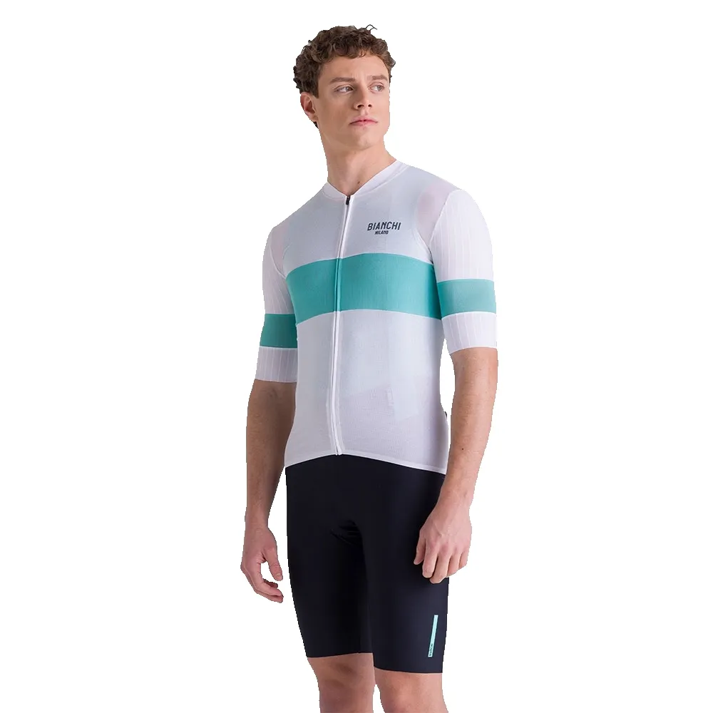 Santini Bianchi Milano Race 2025 Kort Ermet Trøye