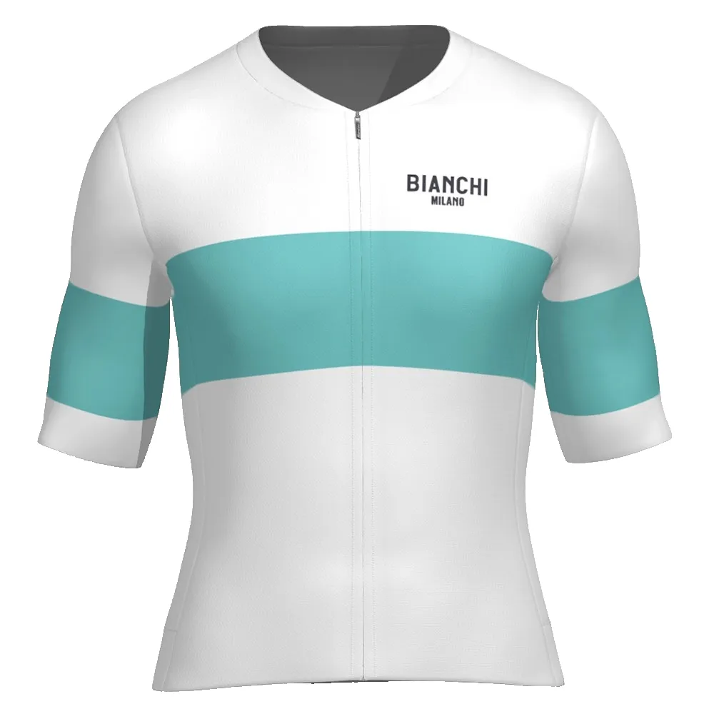 Santini Bianchi Milano Race 2025 Kort Ermet Trøye