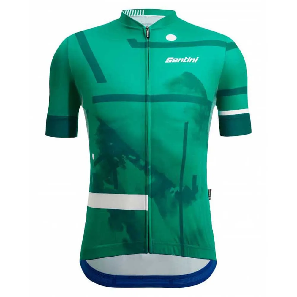 Santini Delta Berg Kort Ermet Trøye, Green, S