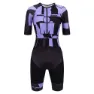 Santini Enigma X Ironman Kortermet Trisuit, Black / purple