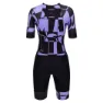 Santini Enigma X Ironman Kortermet Trisuit, Black / purple