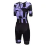 Santini Enigma X Ironman Kortermet Trisuit, Black / purple