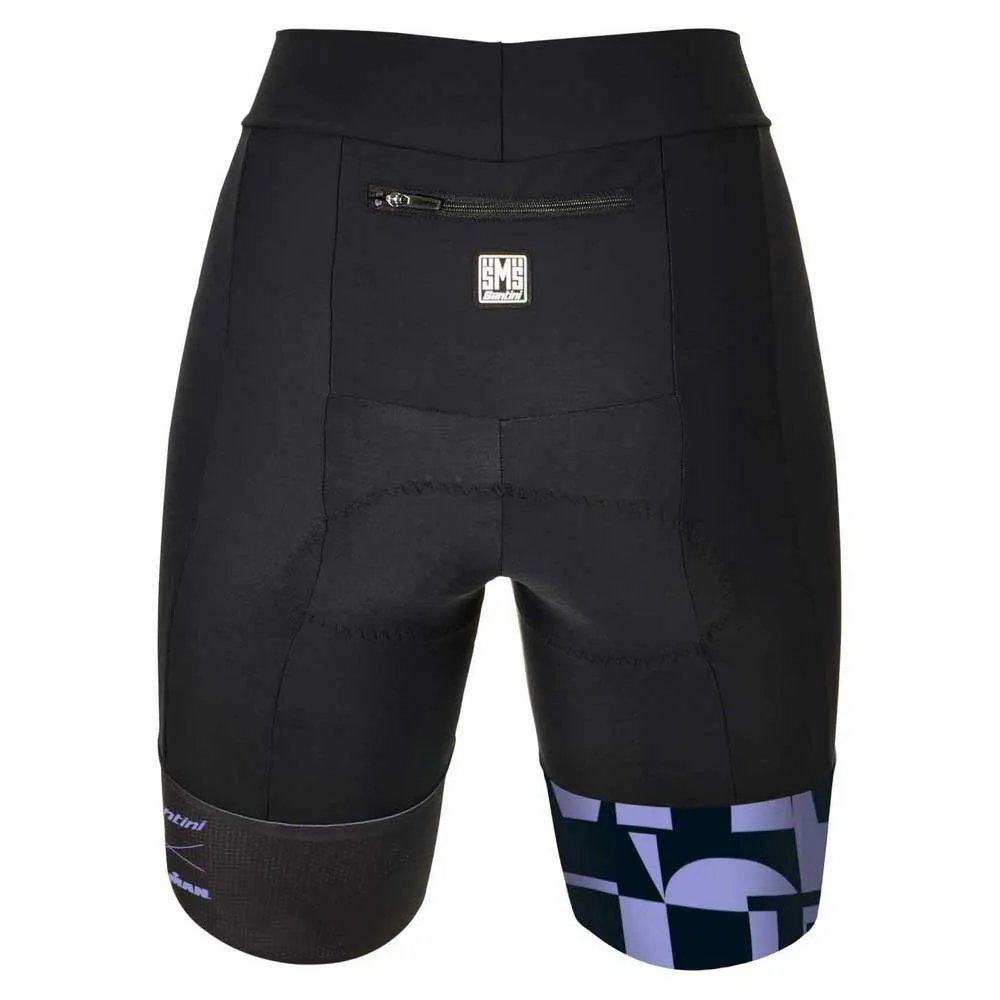 Santini Enigma X Ironman Shorts, Black / purple Santini Enigma X Ironman Shorts, Black / purple