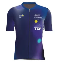 Santini Lourdes Tour De Fance Official Kort Ermet Trøye