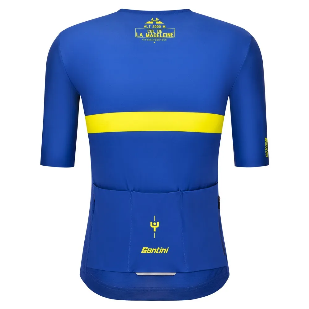 Santini Maillot Jaune Col De La Madeleine 2025 Kort Ermet Trøye Santini Maillot Jaune Col De La Madeleine 2025 Kort Ermet Trøye