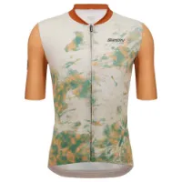Santini Marble Sllim Fit Kort Ermet Trøye