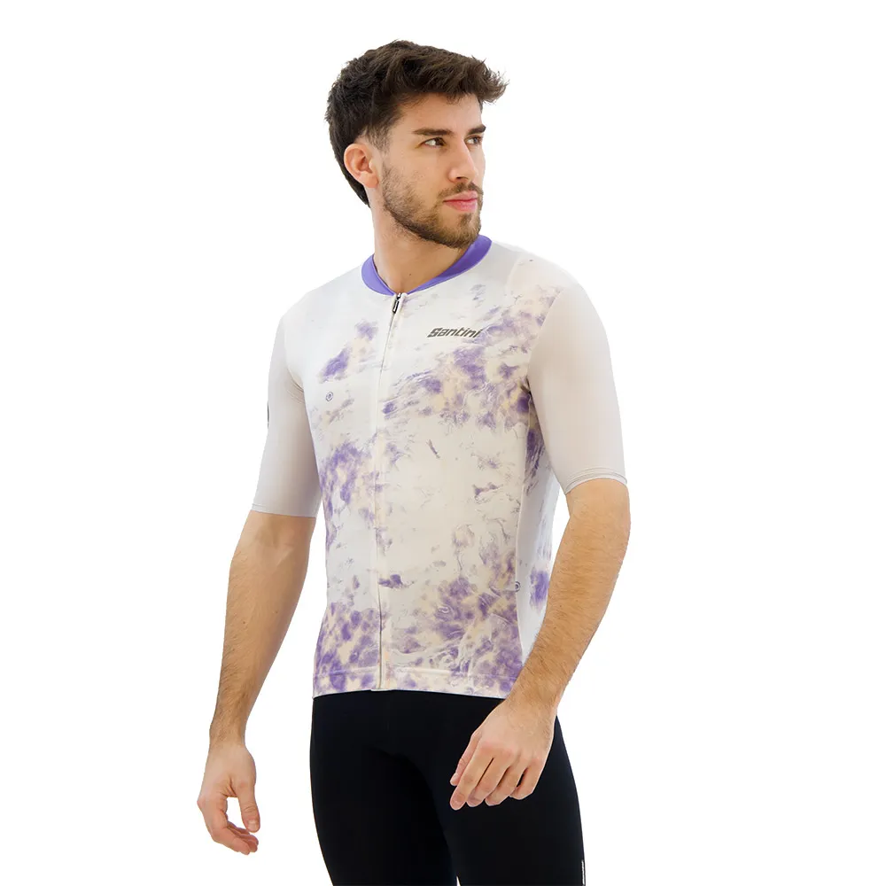 Santini Marble Sllim Fit Kort Ermet Trøye
