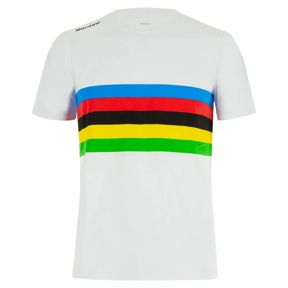 Santini Official Uci Rainbow 2025 Kortarmet T-skjorte Santini Official Uci Rainbow 2025 Kortarmet T-skjorte