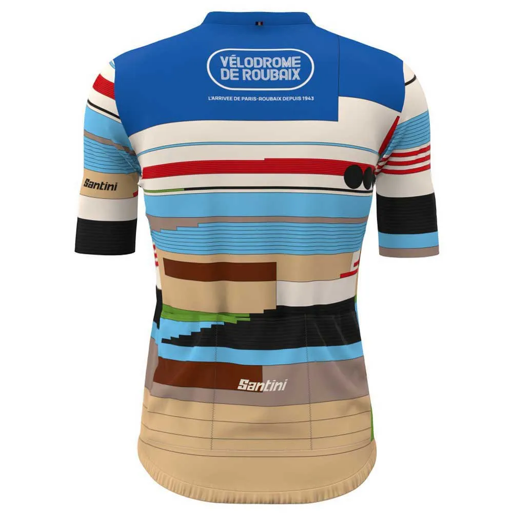 Santini Paris Roubaix Kort Ermet Trøye, Print
