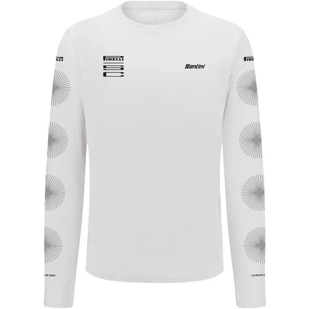 Santini Pirelli Wheel Langarmet T-skjorte Santini Pirelli Wheel Langarmet T-skjorte