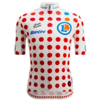Santini Replica Tour De France Gpm Leader Kort Ermet Trøye Santini Replica Tour De France Gpm Leader Kort Ermet Trøye
