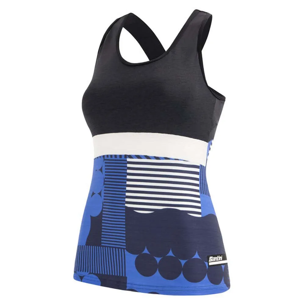 Santini Scia Optic Ermeløs Sykkeltrøye, Blue, XS
