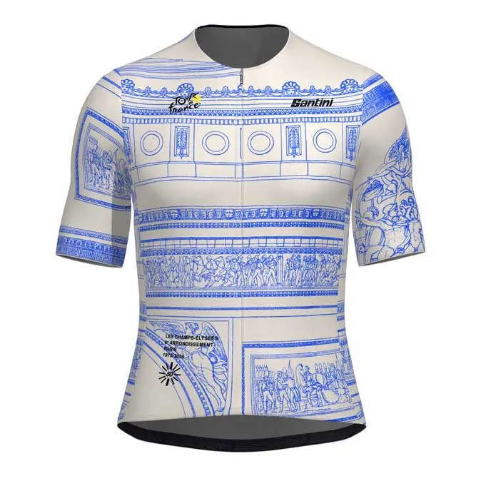 Santini Tdf Arrivée Arc De Triomphe 2025 Kort Ermet Trøye Santini Tdf Arrivée Arc De Triomphe 2025 Kort Ermet Trøye