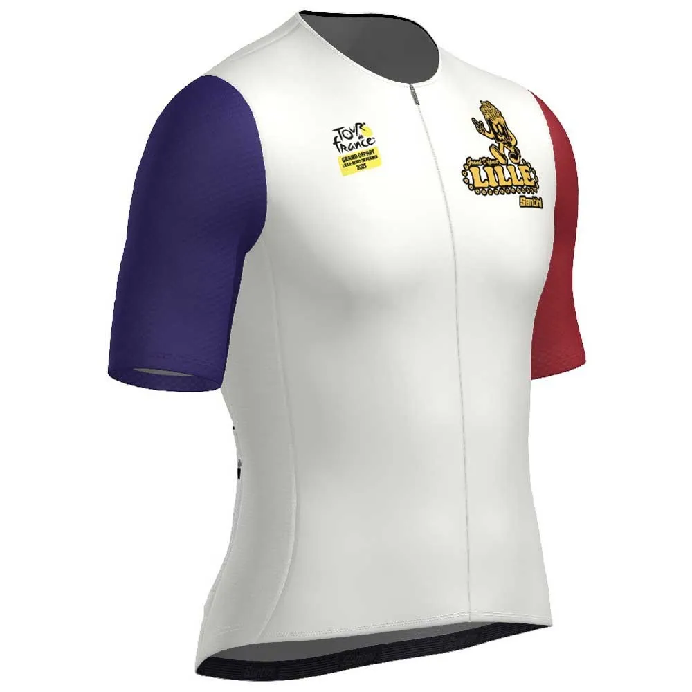 Santini Tdf Grand Depart Lille 2025 Kort Ermet Trøye