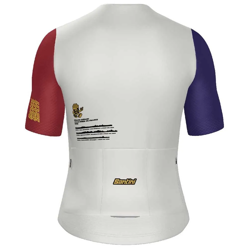 Santini Tdf Grand Depart Lille 2025 Kort Ermet Trøye
